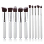 10 Pcs Silver/Golden Makeup Brush Set