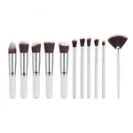 10 Pcs Silver/Golden Makeup Brush Set