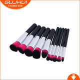 10 Pcs Silver/Golden Makeup Brush Set