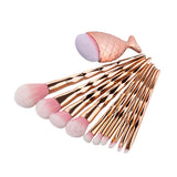 1pcs Diamond Fish Makeup Brush Set