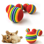 10Pcs Rainbow 3.5cm Cat Toy