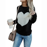 Heart Women Casual Pullover