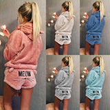 Women Coral Velvet  Hoodies