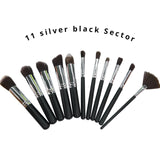 10 Pcs Silver/Golden Makeup Brush Set