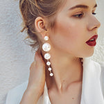 Pair Trendy Elegant Long Earrings