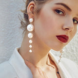 Pair Trendy Elegant Long Earrings